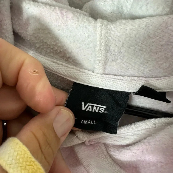 VANS Off The Wall Graphic Hoodie Men's Small Tie Dye Pullover Multicolor Floral - Picture 2 of 6